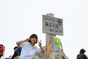 仙丈ケ岳山頂にて